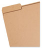 A Picture of product SMD-10830 Smead™ Heavyweight Kraft File Folder 1/3-Cut Tabs: Assorted, Letter Size, 0.75" Expansion, 17-pt Brown, 50/Box