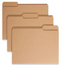 A Picture of product SMD-10830 Smead™ Heavyweight Kraft File Folder 1/3-Cut Tabs: Assorted, Letter Size, 0.75" Expansion, 17-pt Brown, 50/Box