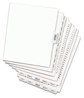 A Picture of product AVE-01402 Avery® Preprinted Legal Exhibit Index Tab Dividers with Black and White Tabs Side Style, 26-Tab, B, 11 x 8.5, 25/Pack, (1402)
