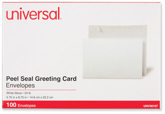 Universal® Peel Seal Strip Business Envelope #A9, Square Flap, Self-Adhesive Closure, 5.74 x 8.75, White, 100/Box