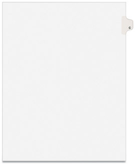 Avery® Preprinted Legal Exhibit Index Tab Dividers with Black and White Tabs Side Style, 26-Tab, C, 11 x 8.5, 25/Pack, (1403)