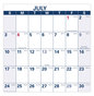 A Picture of product AAG-PM36AP28 AT-A-GLANCE® Academic Erasable Reversible Extra Large Wall Calendar 48 x 32, White/Blue/Red, 12 Month (July to June): 2024 2025