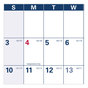 A Picture of product AAG-PM36AP28 AT-A-GLANCE® Academic Erasable Reversible Extra Large Wall Calendar 48 x 32, White/Blue/Red, 12 Month (July to June): 2024 2025