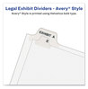 A Picture of product AVE-01404 Avery® Preprinted Legal Exhibit Index Tab Dividers with Black and White Tabs Side Style, 26-Tab, D, 11 x 8.5, 25/Pack, (1404)