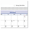 A Picture of product AAG-PM5028 AT-A-GLANCE® QuickNotes® Desk/Wall Calendar 3-Hole Punched, 11 x 8, White/Blue/Yellow Sheets, 12-Month (Jan to Dec): 2024