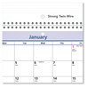 A Picture of product AAG-PM5028 AT-A-GLANCE® QuickNotes® Desk/Wall Calendar 3-Hole Punched, 11 x 8, White/Blue/Yellow Sheets, 12-Month (Jan to Dec): 2025