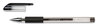 A Picture of product UNV-39510 Universal™ Comfort Grip® Gel Stick Roller Ball Pen Medium 0.7 mm, Black Ink, Clear/Black Barrel, Dozen