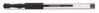 A Picture of product UNV-39510 Universal™ Comfort Grip® Gel Stick Roller Ball Pen Medium 0.7 mm, Black Ink, Clear/Black Barrel, Dozen