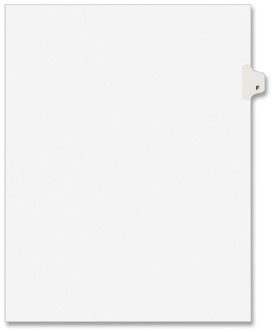 Avery® Preprinted Style Legal Dividers Exhibit Side Tab Index 26-Tab, F, 11 x 8.5, White, 25/Pack, (1406)