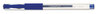 A Picture of product UNV-39511 Universal™ Comfort Grip® Gel Stick Roller Ball Pen Medium 0.7 mm, Blue Ink, Clear/Blue Barrel, Dozen