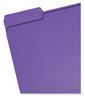 A Picture of product SMD-11948 Smead™ Colored File Folders 1/3-Cut Tabs: Assorted, Letter Size, 0.75" Expansion, Assorted: Gray/Maroon/Navy/Purple/Teal, 100/Box