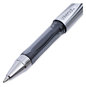 A Picture of product UNV-39620 Universal™ Gel Stick Pen Medium 0.7 mm, Black Ink, Silver/Black Barrel, Dozen