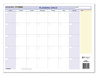 A Picture of product AAG-PM550B28 AT-A-GLANCE® QuickNotes® Mini Erasable Wall Planner 16 x 12, White/Blue/Yellow Sheets, 12-Month (Jan to Dec): 2024