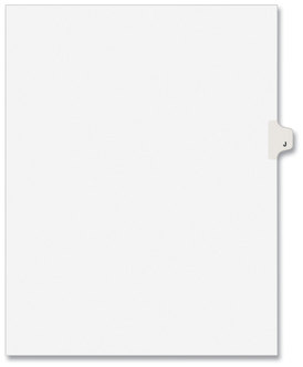 Avery® Preprinted Style Legal Dividers Exhibit Side Tab Index 26-Tab, J, 11 x 8.5, White, 25/Pack, (1410)