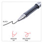 A Picture of product UNV-39620 Universal™ Gel Stick Pen Medium 0.7 mm, Black Ink, Silver/Black Barrel, Dozen