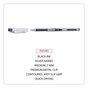 A Picture of product UNV-39620 Universal™ Gel Stick Pen Medium 0.7 mm, Black Ink, Silver/Black Barrel, Dozen