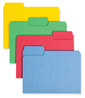 A Picture of product SMD-11956 Smead™ SuperTab® Colored File Folders 1/3-Cut Tabs: Assorted, Letter Size, 0.75" Expansion, 11-pt Stock, Color Assortment 1, 24/Pack