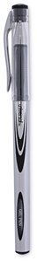 Universal™ Gel Stick Pen Medium 0.7 mm, Black Ink, Silver/Black Barrel, Dozen