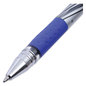 A Picture of product UNV-39621 Universal™ Gel Stick Pen Medium 0.7 mm, Blue Ink, Silver/Blue Barrel, Dozen