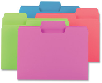 Smead™ SuperTab® Colored File Folders 1/3-Cut Tabs: Assorted, Letter Size, 0.75" Expansion, 11-pt Stock, Colors, 24/Pack