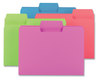 A Picture of product SMD-11957 Smead™ SuperTab® Colored File Folders 1/3-Cut Tabs: Assorted, Letter Size, 0.75" Expansion, 11-pt Stock, Colors, 24/Pack