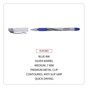 A Picture of product UNV-39621 Universal™ Gel Stick Pen Medium 0.7 mm, Blue Ink, Silver/Blue Barrel, Dozen