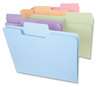 A Picture of product SMD-11962 Smead™ SuperTab® Colored File Folders 1/3-Cut Tabs: Assorted, Legal Size, 0.75" Expansion, 11-pt Stock, Pastel Assortment, 100/Box