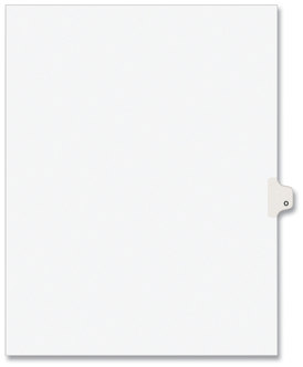 Avery® Preprinted Style Legal Dividers Exhibit Side Tab Index 26-Tab, O, 11 x 8.5, White, 25/Pack, (1415)