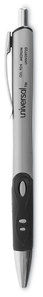 Universal™ Comfort Grip® Retractable Gel Ink Roller Ball Pen Medium 0.7 mm, Black Gray/Black/Silver Barrel, Dozen