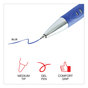 A Picture of product UNV-39711 Universal™ Comfort Grip® Retractable Gel Ink Roller Ball Pen Medium 0.7 mm, Blue Gray/Blue/Silver Barrel, Dozen
