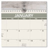 A Picture of product AAG-PMG7728 AT-A-GLANCE® Recycled Wall Calendar Unruled Blocks, 15 x 12, Sand/Green Sheets, 12-Month (Jan to Dec): 2025