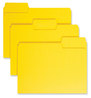 A Picture of product SMD-11984 Smead™ SuperTab® Colored File Folders 1/3-Cut Tabs: Assorted, Letter Size, 0.75" Expansion, 11-pt Stock, Yellow, 100/Box