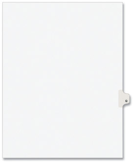 Avery® Preprinted Style Legal Dividers Exhibit Side Tab Index 26-Tab, Q, 11 x 8.5, White, 25/Pack, (1417)