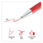 A Picture of product UNV-39712 Universal™ Comfort Grip® Retractable Gel Ink Roller Ball Pen Medium 0.7 mm, Red Gray/Red/Silver Barrel, Dozen