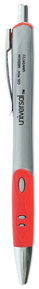 Universal™ Comfort Grip® Retractable Gel Ink Roller Ball Pen Medium 0.7 mm, Red Gray/Red/Silver Barrel, Dozen