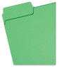 A Picture of product SMD-11987 Smead™ SuperTab® Colored File Folders 1/3-Cut Tabs: Assorted, Letter Size, 0.75" Expansion, 11-pt Stock, Color Assortment 1, 100/Box