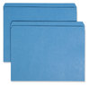 A Picture of product SMD-12010 Smead™ Reinforced Top Tab Colored File Folders Straight Tabs, Letter Size, 0.75" Expansion, Blue, 100/Box