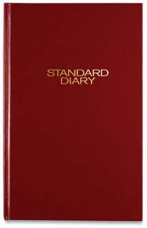 AT-A-GLANCE® Standard Diary® Daily 2024 Edition, Wide/Legal Rule, Red Cover, (200) 12 x 7.75 Sheets