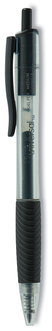 Universal™ Comfort Grip® Clear Barrel Retractable Gel Ink Roller Ball Pen Medium 0.7 mm, Black Clear/Black Dozen