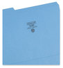 A Picture of product SMD-12034 Smead™ Reinforced Top Tab Colored File Folders 1/3-Cut Tabs: Assorted, Letter Size, 0.75" Expansion, Blue, 100/Box