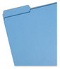 A Picture of product SMD-12034 Smead™ Reinforced Top Tab Colored File Folders 1/3-Cut Tabs: Assorted, Letter Size, 0.75" Expansion, Blue, 100/Box