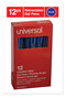 A Picture of product UNV-39913 Universal™ Comfort Grip® Clear Barrel Retractable Gel Ink Roller Ball Pen Medium 0.7 mm, Blue Clear/Blue Dozen
