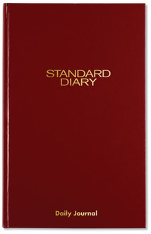 AT-A-GLANCE® Standard Diary® Daily Journal 2024 Edition, Wide/Legal Rule, Red Cover, (210) 12 x 7.75 Sheets