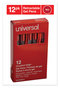 A Picture of product UNV-39914 Universal™ Comfort Grip® Clear Barrel Retractable Gel Ink Roller Ball Pen Medium 0.7 mm, Red Clear/Red Dozen