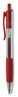 A Picture of product UNV-39914 Universal™ Comfort Grip® Clear Barrel Retractable Gel Ink Roller Ball Pen Medium 0.7 mm, Red Clear/Red Dozen