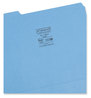 A Picture of product SMD-12043 Smead™ Colored File Folders 1/3-Cut Tabs: Assorted, Letter Size, 0.75" Expansion, Blue, 100/Box