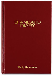 AT-A-GLANCE® Standard Diary® Daily Reminder Book 2024 Edition, Medium/College Rule, Red Cover, (201) 8.25 x 5.75 Sheets