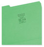 A Picture of product SMD-12134 Smead™ Reinforced Top Tab Colored File Folders 1/3-Cut Tabs: Assorted, Letter Size, 0.75" Expansion, Green, 100/Box