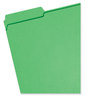 A Picture of product SMD-12134 Smead™ Reinforced Top Tab Colored File Folders 1/3-Cut Tabs: Assorted, Letter Size, 0.75" Expansion, Green, 100/Box