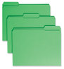 A Picture of product SMD-12134 Smead™ Reinforced Top Tab Colored File Folders 1/3-Cut Tabs: Assorted, Letter Size, 0.75" Expansion, Green, 100/Box